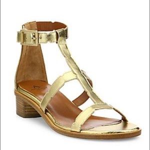 Aquatalia Gold Risa Gladiator Sandals